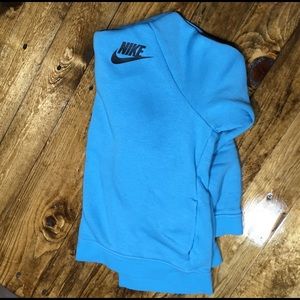 Nike Cowl Neck Blue Hooded Sweatshirt